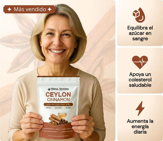 Canela de Ceilán – equivalente a 7.200 mg (con Aceite MCT)