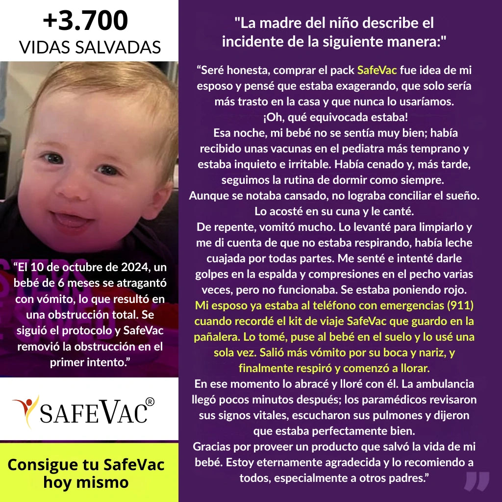SafeVac- Dispositivo Antiatragantamiento Salva Vidas.