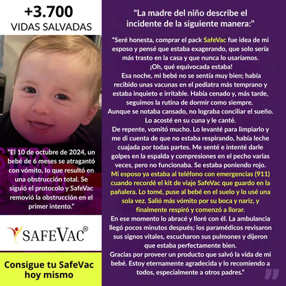 SafeVac- Dispositivo Antiatragantamiento Salva Vidas.